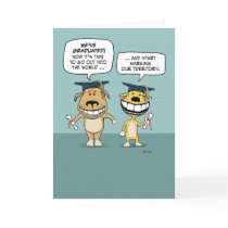 Funny graduation card: Dog Graduates