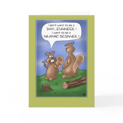 Funny Graduation Cards: Beaver Teen Trouble by nopolymon