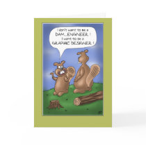 Funny Graduation Cards: Beaver Teen Trouble