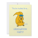 Funny Graduation Invitation Squirrel