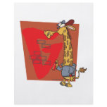 funny graffiti giraffe cartoon flyer design