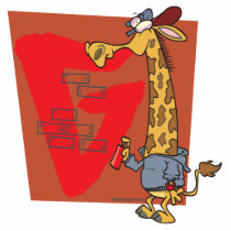 funny graffiti giraffe cartoon photo cutouts