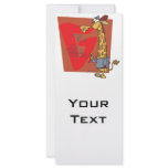 funny graffiti giraffe cartoon rack card design