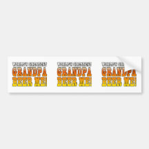Funny Grandfathers Worlds Greatest Grandpa Beer Me Bumper Sticker