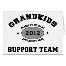 Funny Grandkids Support Team 2012 Card
