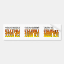 Funny Grandmothers Worlds Greatest Grandma Beer Me Bumper Stickers