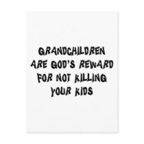 Funny Grandparents Gift Post Card