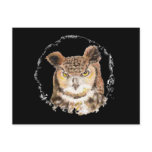 Funny Great Horned Owl Peeking at You Postcards