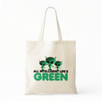 Funny green tote bag