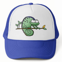Funny Green Chameleon Hat
