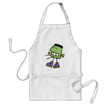 Funny green monster aprons