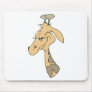 funny grinning giraffe mouse pad