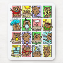 Funny Groundhog Day Cartoons Mouse Mat