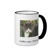 FUNNY Grumpy Cat Coffee Mug. Morning Coffee Cup.