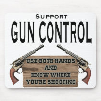 Funny Gun Control Mouse Pad #1