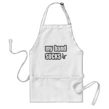 Funny guys girls Punk rock music band humour Apron