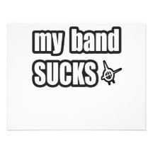 Funny guys girls Punk rock music band humour Invites
