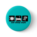 Funny hair stylist buttons