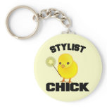 Funny Hairstylist Chick keychains