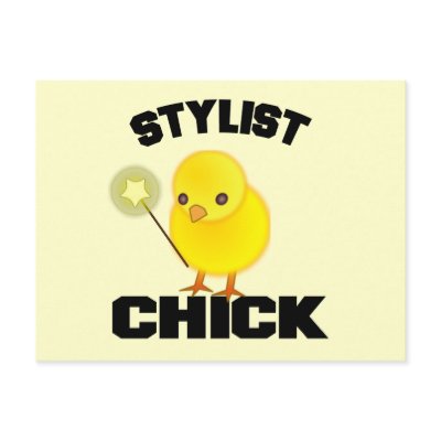Funny Hairstylist Chick Post Card by cooltees