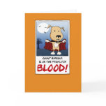Funny Halloween card: Count Barkula