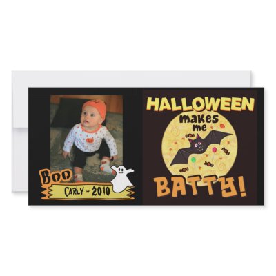 Funny Halloween Custom Photo Card by jamiecreates1