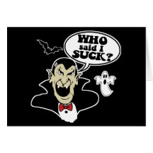 Funny Halloween Vampire Card