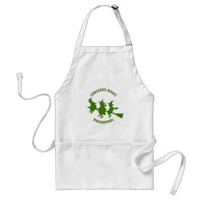 Funny Halloween Witches Green Aprons by JFlatN