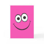 Funny happy cartoon face blank greeting card