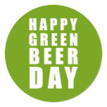 Funny Happy Green Beer Day stickers
