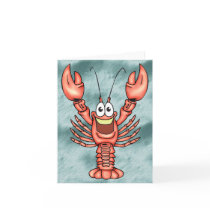 Funny Happy Lobster Cards