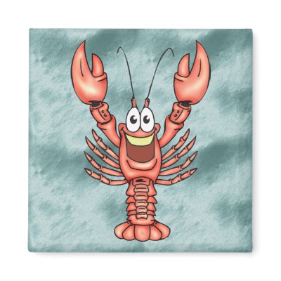 Funny Happy Lobster Refrigerator Magnet by sagart1952