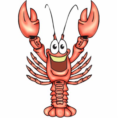 Funny Happy Lobster Acrylic Cut Out by sagart1952