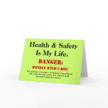 Funny Health and Safety Sign Joke Customisable cards