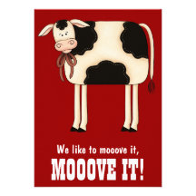 Funny Heifer Cow  Bachelorette Party Invitation