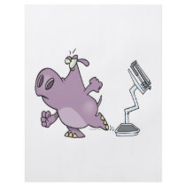 funny hippo mad at scale dieting humour flyer