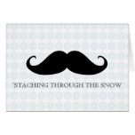 Funny hipster moustache holiday xmas moustaches cards