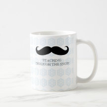 Funny hipster moustache holiday xmas moustaches coffee mugs