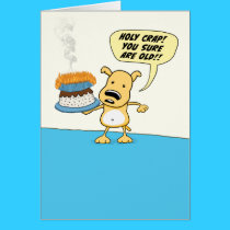 Funny Honest Dog Birthday Card cards