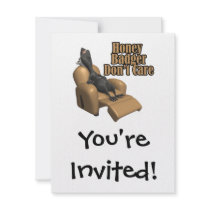 funny honey badger dont care spoof personalized invite