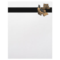 funny honey badger dont care spoof customized letterhead