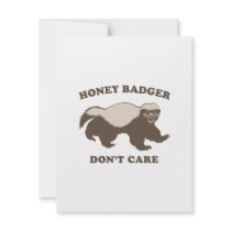 Funny Honey Badger Invites