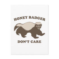 Funny Honey Badger Postcard