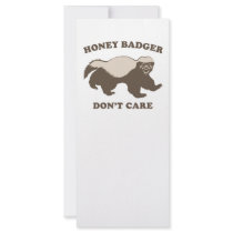 Funny Honey Badger Rack Card