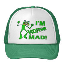 Funny Hopping Mad Frog Pun Mesh Hat