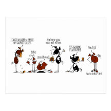 Funny Horse & Carrot Cake  Birthday Postcard