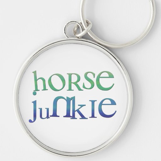 Funny Horse Junkie Gifts & Tees Keychain