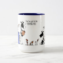 Funny Horse & Kid Goat Cartoon Mug