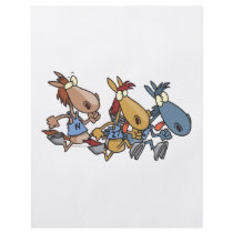 funny horse racing cartoon personalized flyer