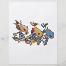 funny horse racing cartoon personalized flyer